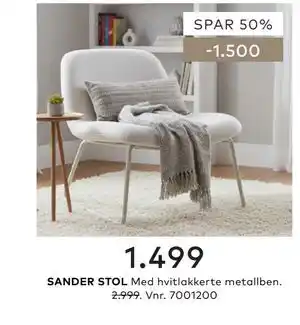 Skeidar SANDER STOL tilbud