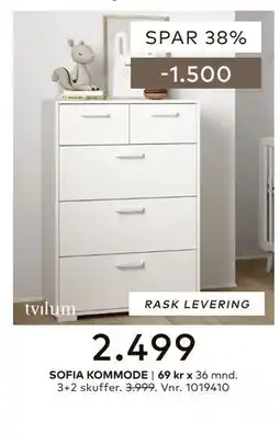 Skeidar SOFIA KOMMODE tilbud