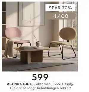 Skeidar ASTRID STOL tilbud