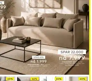 Skeidar CHARLES SOFA tilbud
