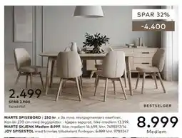 Skeidar MARTE SPISEBORD tilbud