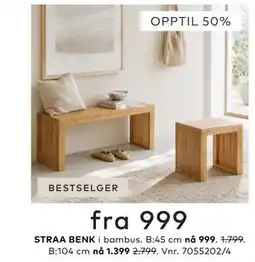 Skeidar STRAA BENK tilbud