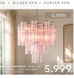 Skeidar PRAHA LYSEKRONE tilbud