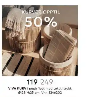 Skeidar VIVA KURV tilbud