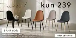Skeidar VENUS SPISESTOL tilbud
