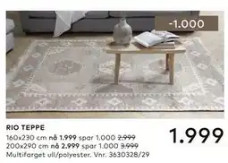 Skeidar RIO TEPPE tilbud