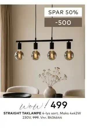 Skeidar STRAIGHT TAKLAMPE tilbud