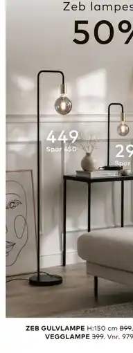 Skeidar ZEB GULVLAMPE tilbud