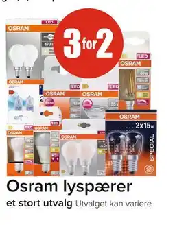 Spar Osram lyspærer tilbud