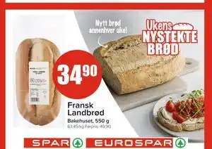 Spar Fransk Landbrød tilbud