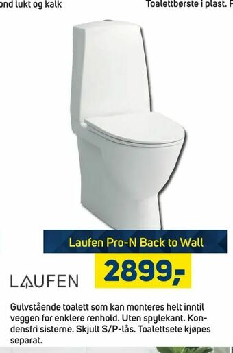 Megaflis Laufen Pro-N Back to Wall tilbud