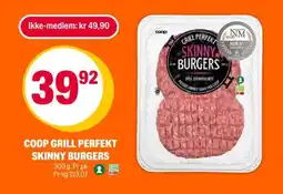 Coop Extra COOP GRILL PERFEKT SKINNY BURGERS tilbud