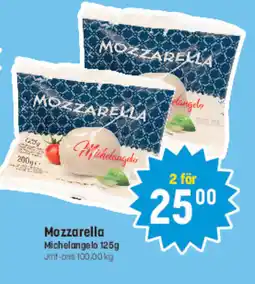 Eurocash Mozzarella Michelangelo 125g Jmf-pris 100,00 kg tilbud