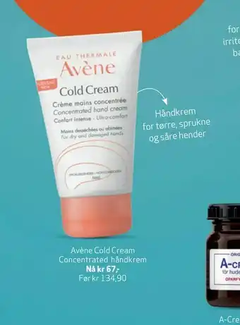 Apotek 1 Avène Cold Cream Concentrated håndkrem tilbud