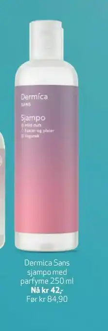 Apotek 1 Dermica Sans sjampo med parfyme 250 ml tilbud