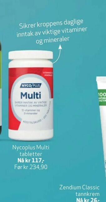 Apotek 1 Nycoplus Multi tabletter tilbud
