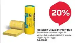 Byggmax Isolasjon Glava 34 Proff Rull tilbud