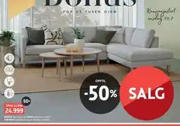 Bohus NORDIC hjørnesofa og TOWN sofabord, se side 3 tilbud