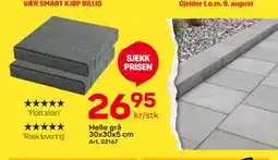 Byggmax Helle grå 30x30x5 cm tilbud