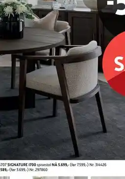 Bohus SIGNATURE 1700 spisestol tilbud