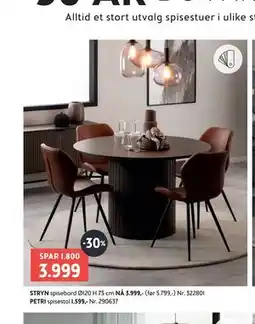 Bohus STRYN spisebord tilbud