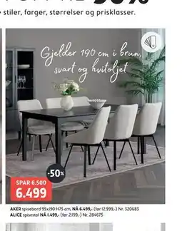 Bohus AKER spisebord tilbud