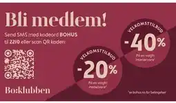 Bohus Velkomsttilbud på en valgfri interiørvare tilbud