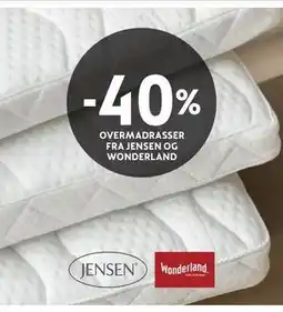 Bohus OVERMADRASSER FRA JENSEN OG WONDERLAND tilbud