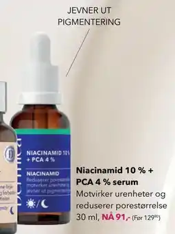 Apotek 1 Niacinamid 10 % + PCA 4 % serum tilbud
