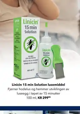 Apotek 1 Linicin 15 min Solution lusemiddel tilbud