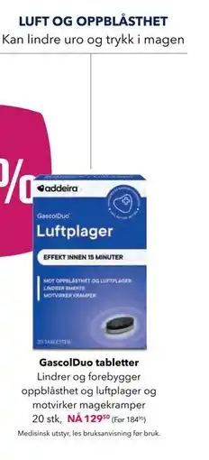 Apotek 1 GascolDuo tabletter tilbud