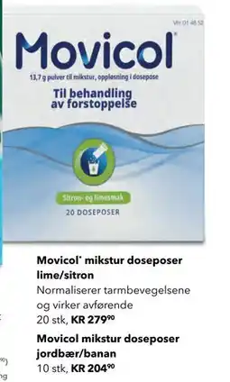 Apotek 1 Movicol mikstur doseposer lime/sitron tilbud