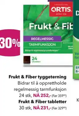 Apotek 1 Frukt & Fiber tabletter tilbud