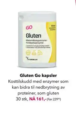 Apotek 1 Gluten Go kapsler tilbud