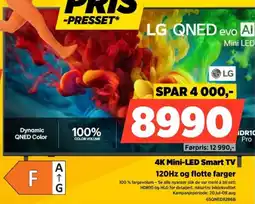 POWER Lg 4K Mini-LED Smart TV 120Hz og flotte farger tilbud