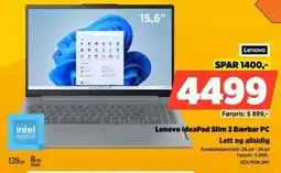 POWER Lenovo IdeaPad Slim 3 Bærbar PC Lett og allsidig tilbud