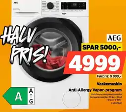 POWER Aeg Vaskemaskin Anti-Allergy Vapor-program tilbud