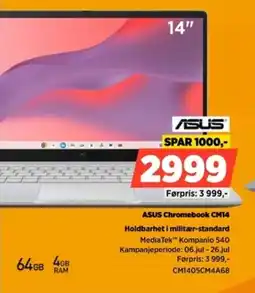 POWER ASUS Chromebook CM14 Holdbarhet i militær-standard tilbud