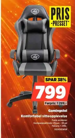POWER Gamingstol Komfortabel sitteopplevelse tilbud