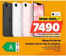 POWER Authorized Reseller iPhone 17e 256 GB Mengder å by på. Mye for pengene. tilbud