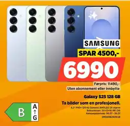 POWER Samsung Galaxy S25 128 GB Ta bilder som en profesjonell. tilbud
