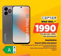 POWER Cepter Smarttelefon Massivt 6050 mAh batteri tilbud
