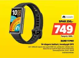 POWER Huawei BAND 11 PRO 14-dagers batteri, innebygd GPS tilbud