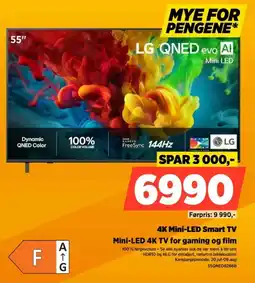 POWER Lg 4K Mini-LED Smart TV Mini-LED 4K TV for gaming og film tilbud