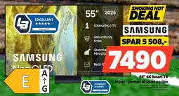 POWER Samsung 55" 4K Smart TV Smart T 120Hz-perfekt til sport og film tilbud
