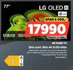 POWER Lg 4K OLED TV Ekte svart. Ekte 4K OLED-bilde tilbud