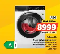 POWER Aeg Vaskemaskin Damp-og hygieneprogrammer tilbud