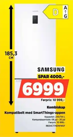 POWER Samsung Kombiskap Kompatibelt med SmartThings-appen tilbud