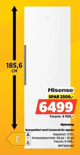 POWER Hisense Kjøleskap Kompatibel med ConnectLife-appen tilbud