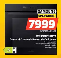 POWER Samsung Integrert stekeovn Damp-, airfryer- og luftsous vide-funksjoner tilbud